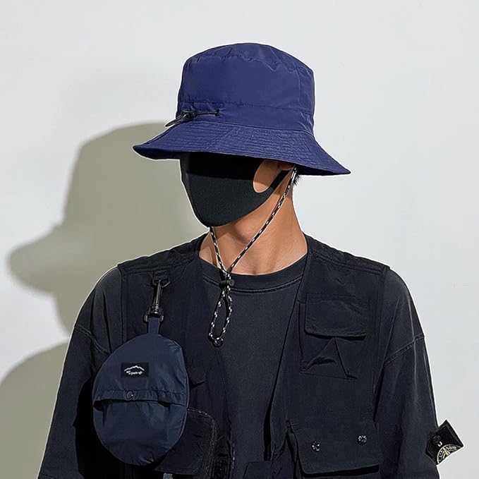 Waterproof Bucket Hat for Women and Men - UV Protection Beach Sun Hat Fishing Safari Boonie Hat Rain Hat Adjustable Packable