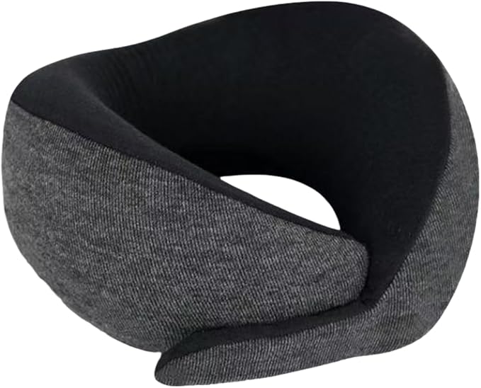 Kids Memory Foam Travel Neck Pillow, 360° Support,Travel U-Shaped Airplane Pillow, Foldable，Suitable for Commuting, Flying, Working, and Living at Home (Black)