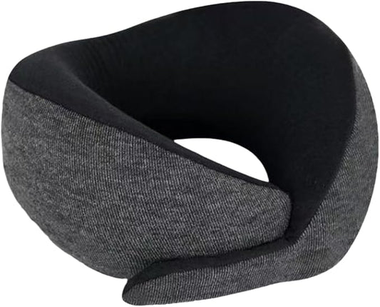 Kids Memory Foam Travel Neck Pillow, 360° Support,Travel U-Shaped Airplane Pillow, Foldable，Suitable for Commuting, Flying, Working, and Living at Home (Black)
