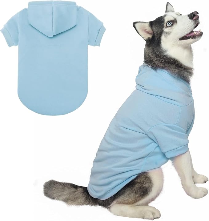 BINGPET Dog Hoodies - Fleece Lined Fall Dog Puppy Sweatshirt Soft Warm Sweater Winter Hooded Clothes for Small Medium Large Dogs & Cats