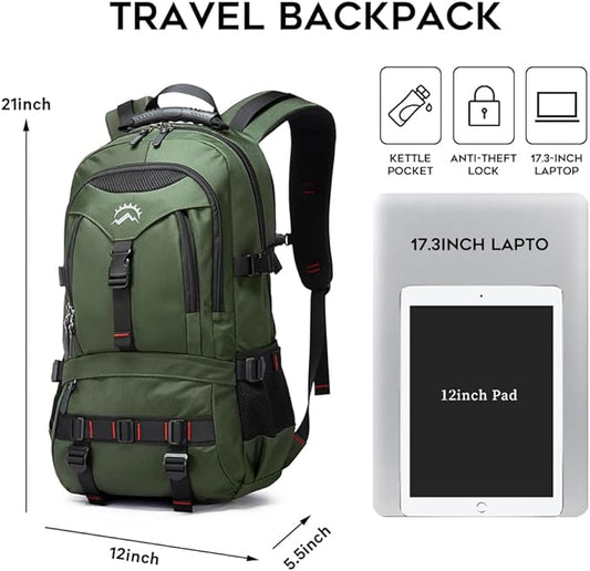 KAKA Travel Backpack Fight Approved with 17.3 inch Laptop Lackpack Compartment Outdoor Duffle Bag for men and women