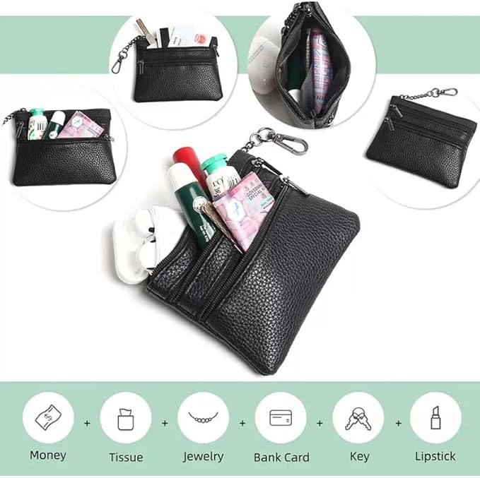 Crossbody Body Phone Holder for Women, New Phone Strap with Zippered Pouch, Adjustable Crossbody Strap (Black)