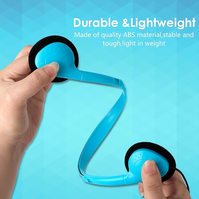 Kids Headphones Bulk 15 Pack for School Classroom Wired Headphones for Kids Students,Children,Boys Girls,Teen,Adult Group Learning, Computer Lab, Library, Online Lesson and Testing Multi Color