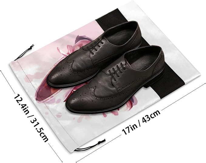 Dance Travel Shoe Bag Waterproof Portable Shoe Bags for Storage with Drawstring,Breathable Mesh Washing Organizer for Laundry Sneakers Boots Dance Shoes