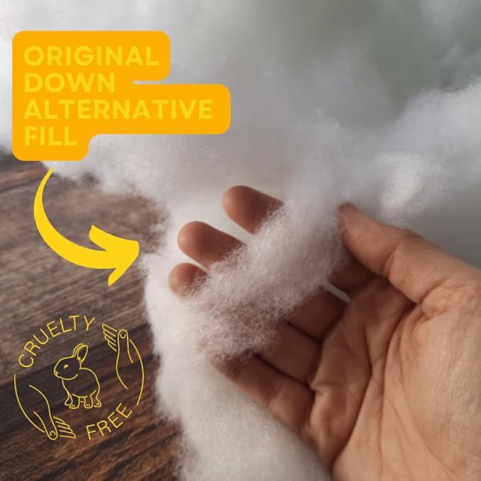 kinder Fluff Toddler Pillow (2Pk) 13x18in – Small Pillow for Kids Age 2+, Bright Rainbow Design, 100% Cotton Sateen Stripe 300T, Down Alternative Fill, Machine Washable, Colourful Kids Cushion - S