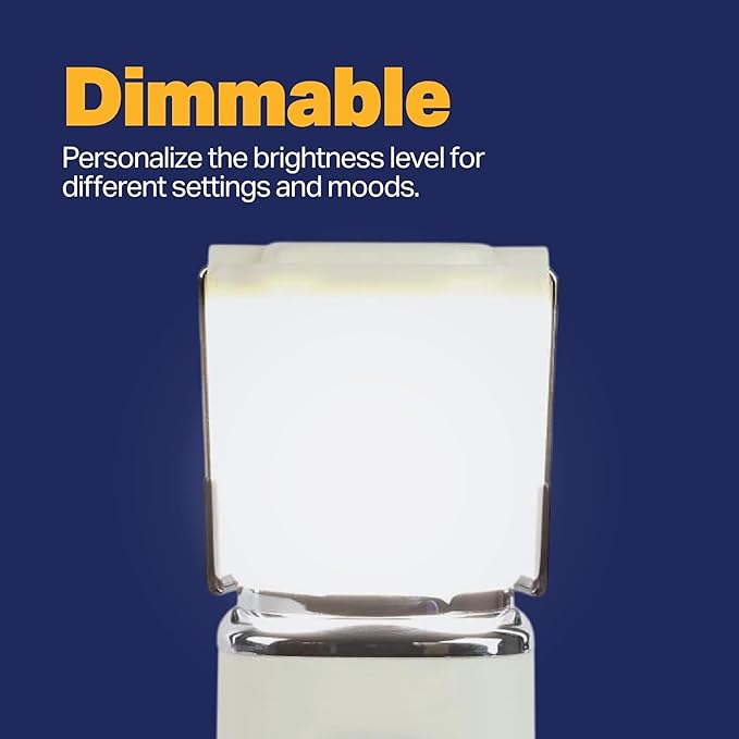 LUXPRO LP189 Mini Lantern - USB-C Rechargeable Camping Light - with 4 Color Modes - Dimmable LED Portable Lantern for Hiking & Emergency - Handy Compact Design - Beige 2 Pack