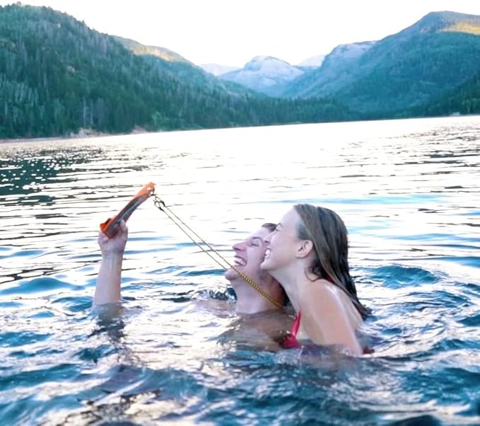 Waterproof Phone Pouch w/Long Lanyard | IPX8 Adventure Grade Cellphone Dry Bag Case, Fits iPhone 15 Pro Max,14 Pro Max, 13 Pro Max, XS, XR, Galaxy S21, for Snorkeling, Kayaking, Cruise Orange