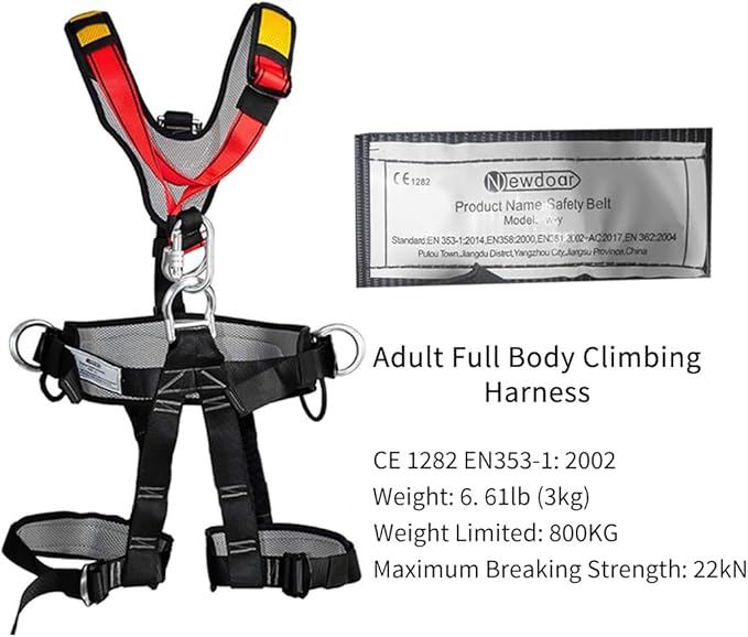 NewDoar Climbing Harness CE Certification Rock Climbing Rappelling Equipment Body Guard Protect Rappelling Rescuing Equip