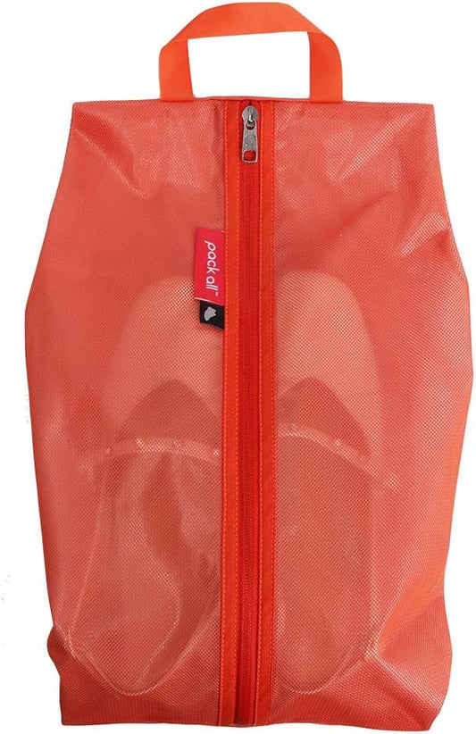 pack all Shoe Bag for Travel, Water-Resistant Shoe Pouch for Gym, Odor-Resistant Soccer Cleats Bag for Sport (Orange, 1-Pack)