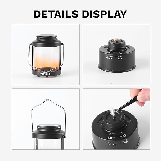 Fire-Maple Aurora Kerosene Lamp - Portable Vintage Camping Lamp with Adjustable Flame (8.3oz/236g) for Bushcraft, Emergency & Outdoor Lighting