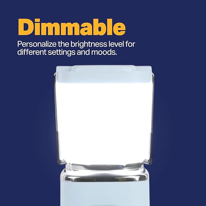 LUXPRO LP189 Mini Lantern - USB-C Rechargeable Camping Light - with 4 Lighting Modes - Dimmable LED Portable Lantern for Hiking & Emergency - Handy Compact Design - Blue 2 Pack