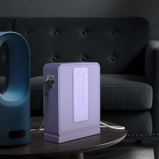 2000W Step Up Transformer 110v to 220v Converter, Heavy Duty Voltage Converter 110v to 220v with Dual Outlets, Overload Protection & Ultra-Quiet Design for Home Appliances,Light Purple