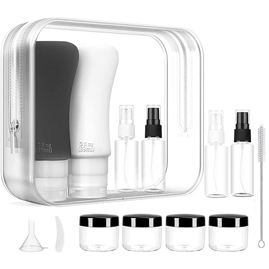 18 Pack Travel Bottles,3oz 2oz Leak Proof Travel Accessories Toiletries,Travel Shampoo And Conditioner Bottles,Perfect for Business or Personal Travel, Fun Outdoors Silicone 18Pieces