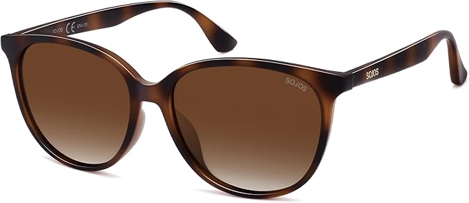 SOJOS Square Polarized Sunglasses for Women Men Vintage Style Larger Fit Shades SJ2642