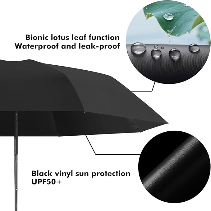 Compact Umbrella – Small, Lightweight, Sturdy & Windproof; Mini Travel Umbrella for Sun & UV Protection, Suitable for Men, Women & Kids