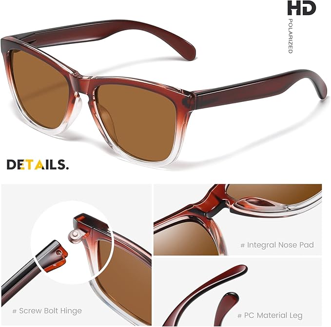 Sunglasses Womens Polarized Sunglasses for Mens Womens Retro Mirror Lens for Driving Fishing UV400 Protection