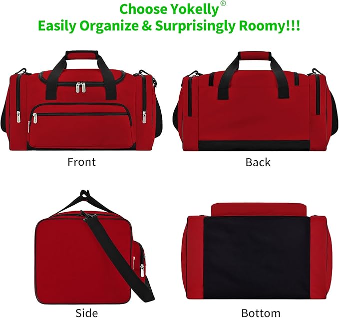 Sports Duffel Bag 20 inch for Travel Gym - Red
