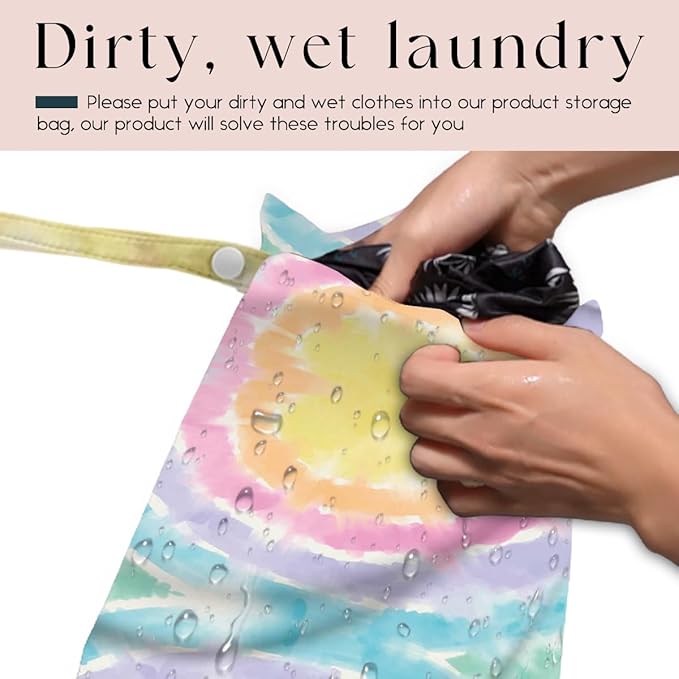 4 Pcs Wet Bag, Wet Dry Bag, Waterproof Bag, Beach Bag, Wet Bag for Pool, Beach, Swimsuit, Diapers, Makeup Bag, Cruise Ship Essentials, Accessories Travel Essentials for Women