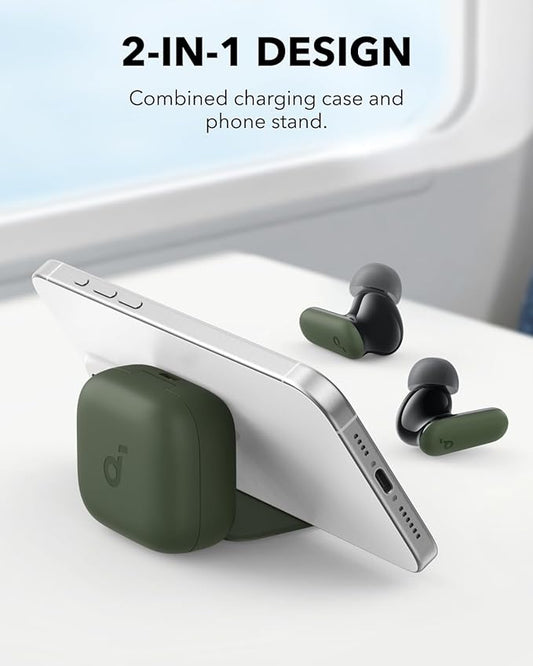 Soundcore P30i by Anker Noise Cancelling Earbuds, Strong and Smart Noise Cancelling, Powerful Bass, 45H Playtime, 2-in-1 Case and Phone Stand, IP54, Wireless Earbuds, Bluetooth 5.4 (Green)