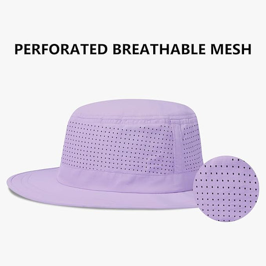 UPF 50+ Bucket Sun Hat with Laser Perforated Mesh Cooling Adjustable Breathable Lightweight for Outdoor Men Women