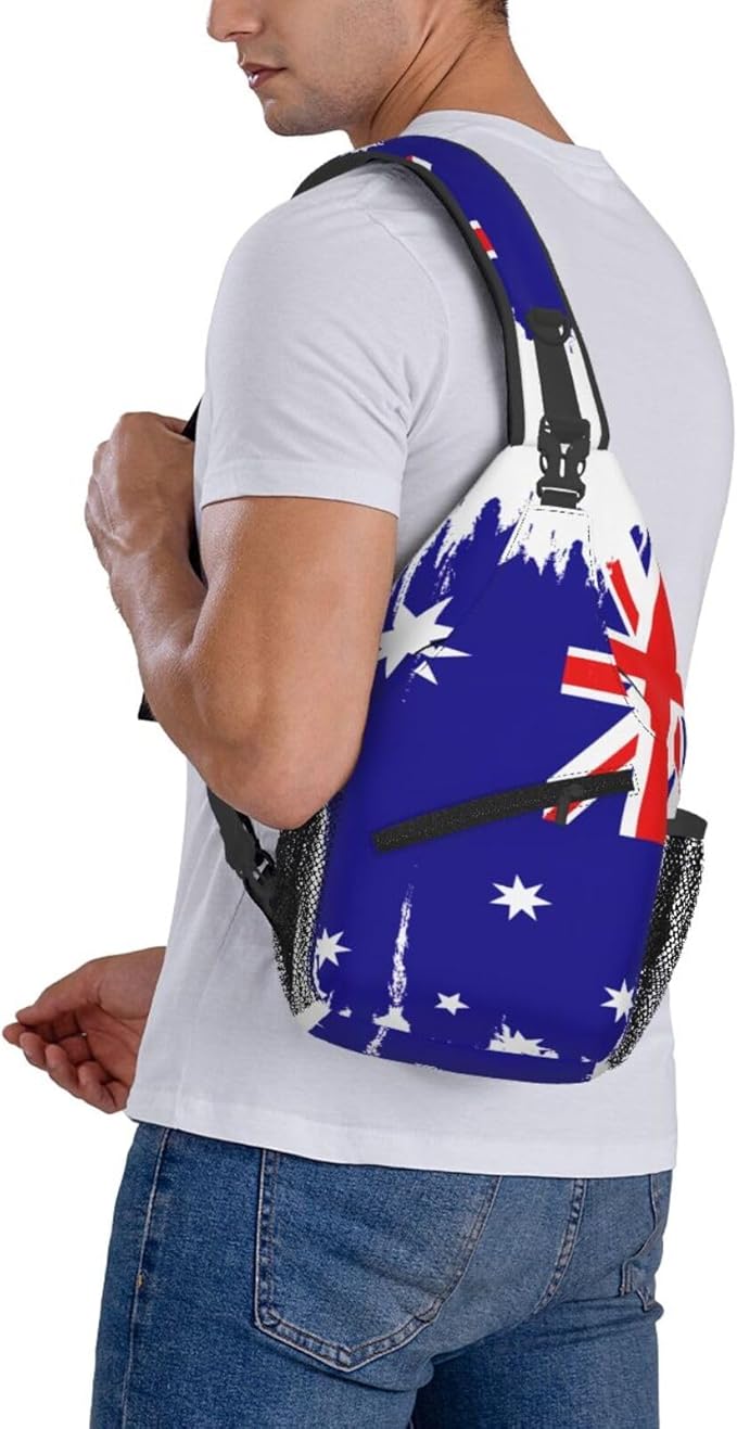 Australian Flag Sling Bag Multipurpose Crossbody Sling Backpack Travel Cycling Hiking Shoulder Bag For Women Men