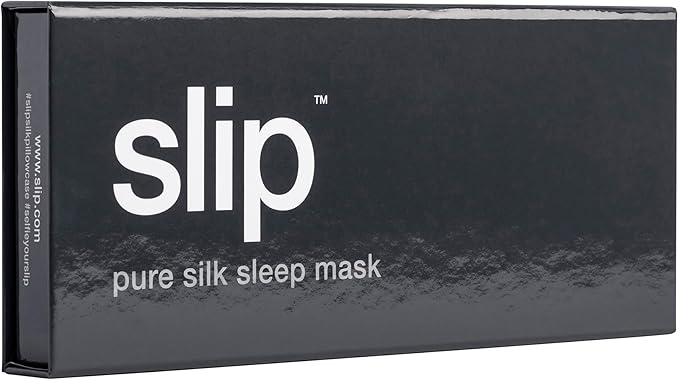 slip Pure Silk Sleep Mask - Charcoal | 100% Mulberry Silk, Ultra Soft & Comfortable, Blocks Light for Restful Sleep | Adjustable Strap for Perfect Fit, Gentle on Skin & Hair | Ideal Travel Accessory