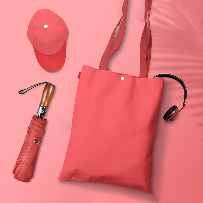 Lejorain Large Folding Golf Umbrella - Compact Mens Umbrellas Travel Rain and Windproof 54inch Collapsible Automatic Open Close Umbrella 210T Teflon Vented Double Canopy