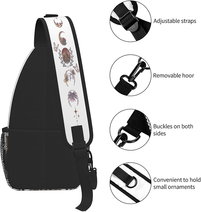 Velaris City Of Starlight Crossbody Bag Trendy Sling Bag Bakpack Casual Chest Bags Daypack For Hiking Walking Travel Running(2)