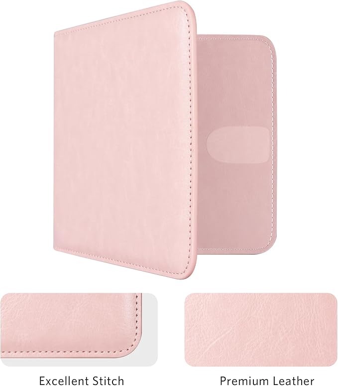 CoBak Car Registration and Insurance Holder - Small and Lightweight Vehicle Glove Box Car Organizer, Auto Truck Comparment Accessories Case for Essential Document, Driver License (Light Pink)