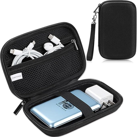 Hard Travel Electronic Organizer Case, Electronics Accessories Organizer Pouch Bag for External Hard Drive, Power Bank, Chargers, Cable, Cord, Mouse, Earphones Small Portable Accessories Bag