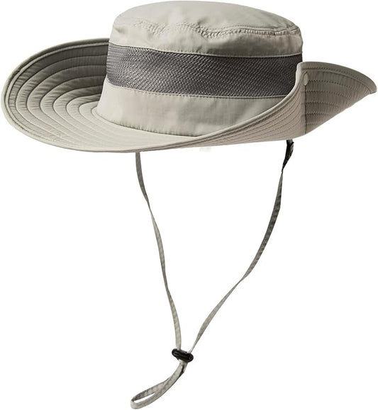 Oversized XL XXL Waterproof Sun Hat for Big Heads Mesh Bucket Hat Wide Brim Adjustable Packable Hiking Beach Fishing