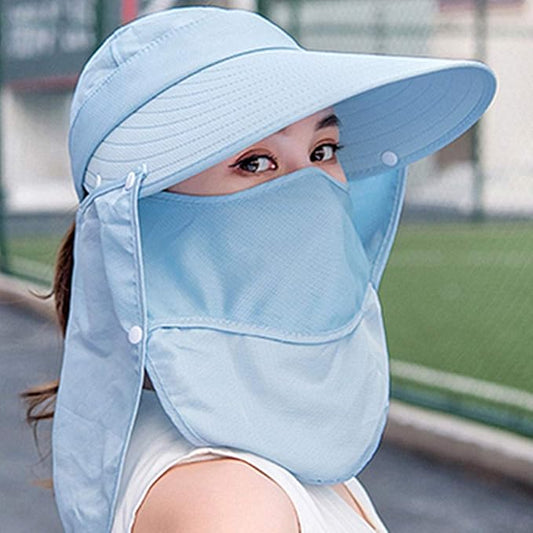 Outdoor UPF 50+ UV Sun Protection Waterproof Breathable Face Neck Flap Cover Folding Sun Hat for Men/Women