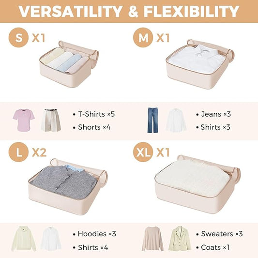 BAGAIL 9 Set Packing Cubes Luggage Packing Organizers for Travel Accessories