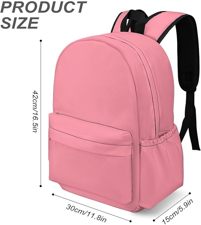 Salmon Backpack Adult Travel Daybag for Women Men College Backpack for Vacation Hiking Camping Bag