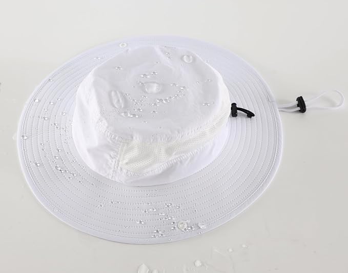 Home Prefer UPF50+ Mens Sun Hat Wide Brim Womens UV Protection Beach Bucket Hat for Fishing Hiking Snap Up Cowboy Hat