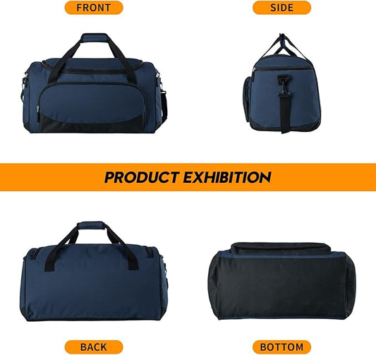 Mens 55L Gym Bag Large Sports Duffle Bags Lightweight Overnight Bags for Travel Camping