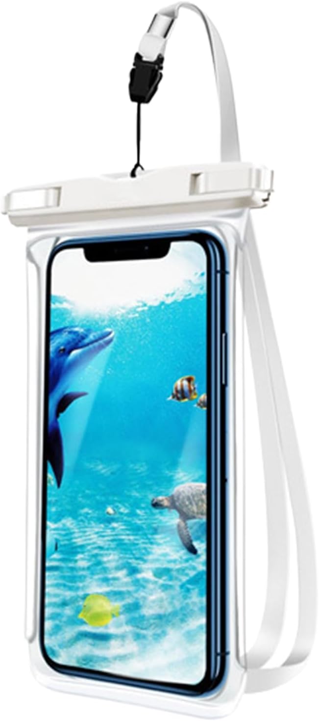 Waterproof Phone Pouch – Clear Floating Touchscreen Bag for Travel Vacation Hiking Cruise Swimming Snorkeling Kayaking, and Outdoor Activities, Lightweight Dustproof Protective. 6.8-Inch