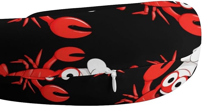 Kids Washable U-Shaped Travel Pillow Neck Support, Crawfish Chef U-Shape, Airplane Car Nap Chin Cushion