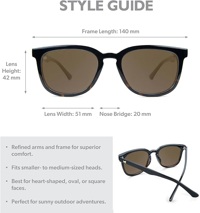 Knockaround Paso Robles Polarized Sunglasses for Women & Men - Impact Resistant Lenses & Full UV400 Protection
