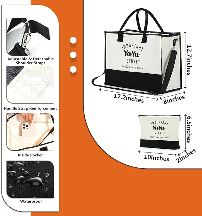 FORBIDDEN PAPER Mothers Day Grandma Mimi Yaya Retirement Dance Aunt Travel Book Witchy Gifts for Women Tote Bag & Makeup Bag