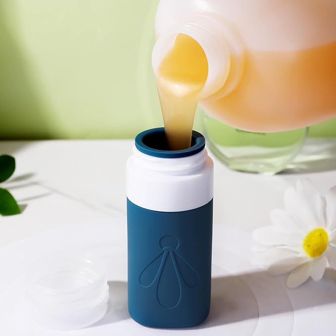 INSFIT Travel Bottles for Toiletries, TSA Approved 2oz Travel Size Containers, BPA Free Leak Proof Squeezable Silicone Tubes for Shampoo Conditioner Lotion Soap with Labels