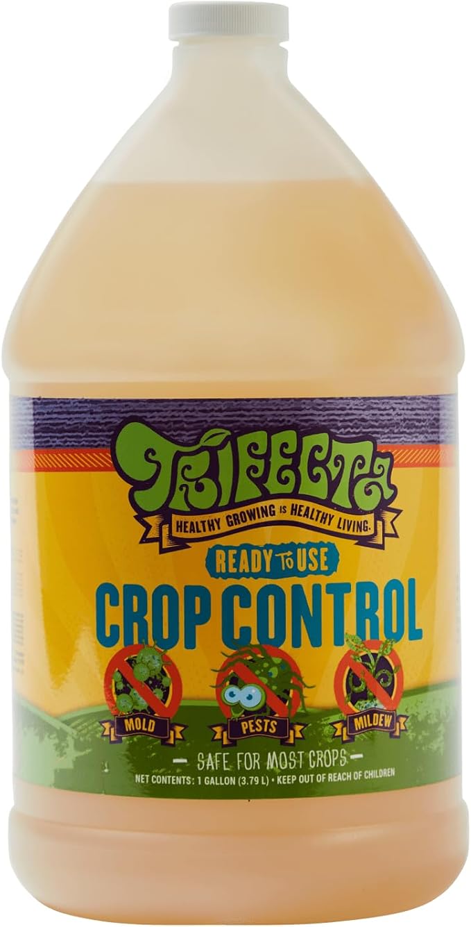 Trifecta Crop Control Insecticidal Soap for Plants | All Natural Fungicide for Plants | Spider Mite Killer Indoor Plants, Food Safe Commercial Grade Pesticide, Herbicide, Spider Mites Spray for Plants