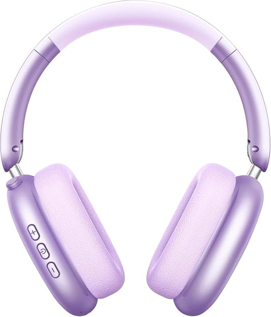 Wentronic Y01 Wireless Noise Canceling Headphones Bluetooth 5.3 Over Ear Headphones with Microphone, Hi-Res Audio, 48H Playtime, Foldable Comfortable Earpads,Compatible with iOS,Android,PC, Purple