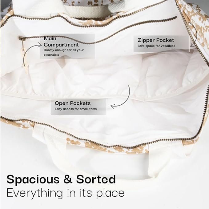 Salt Earth Large Beach Bag for Women, Extra Large Travel Tote With Pockets, Weekender Tote Bag For Women, Oversized Carry