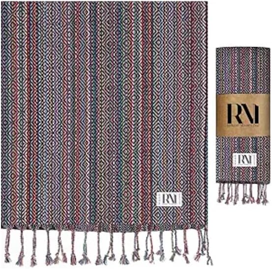 Refinery No. 1 Turkish Beach Towel, Oversized Quick Dry Lightweight, Sand Free, Pool and Swim Towel