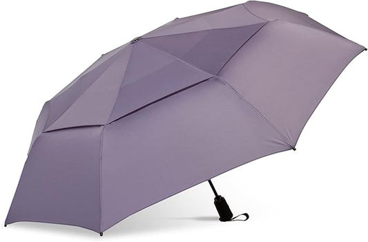ShedRain Compact Folding Travel Umbrella – Push-Button Open & Close, Vented Double Canopy, Protects from Rain, Sun, & Wind