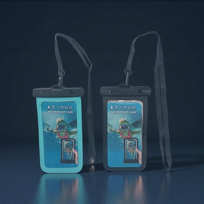 Waterproof Phone Pouch, Waterproof Phone Case, for iPhone 17 16 15 14 Pro Max，IPX8 Waterproof Rating, airtight Zipper Seal