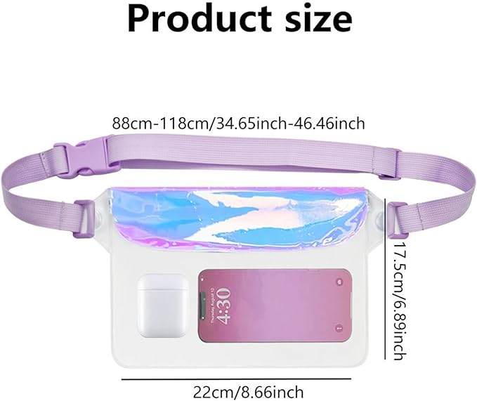 Floating Waterproof Phone Pouch, Adjustable IP68 Cellphone Protector & Fanny Pack – Safe Travel, Vacation, Swimming, Boating, Fishing, Kayaking, Snorkeling, Hiking, Camping, River, Lake,