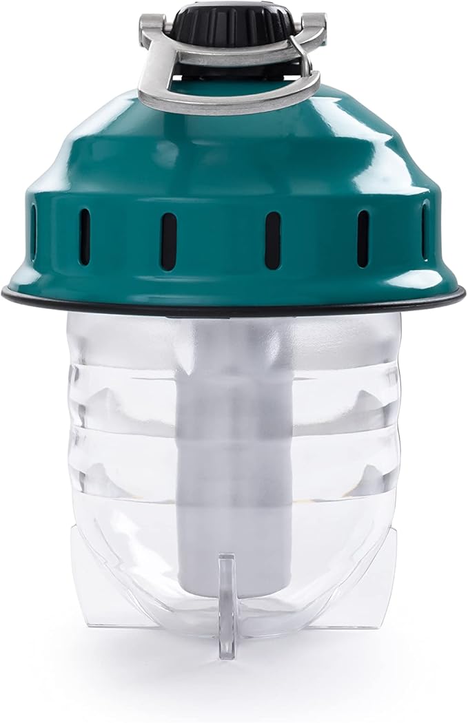 Barebones Beacon Hanging Light – Teal, Rechargeable LED Camping Lantern with Adjustable Brightness – Weatherproof Vintage-Style Hanging Lantern for Outdoor Adventures and Year-Round Use