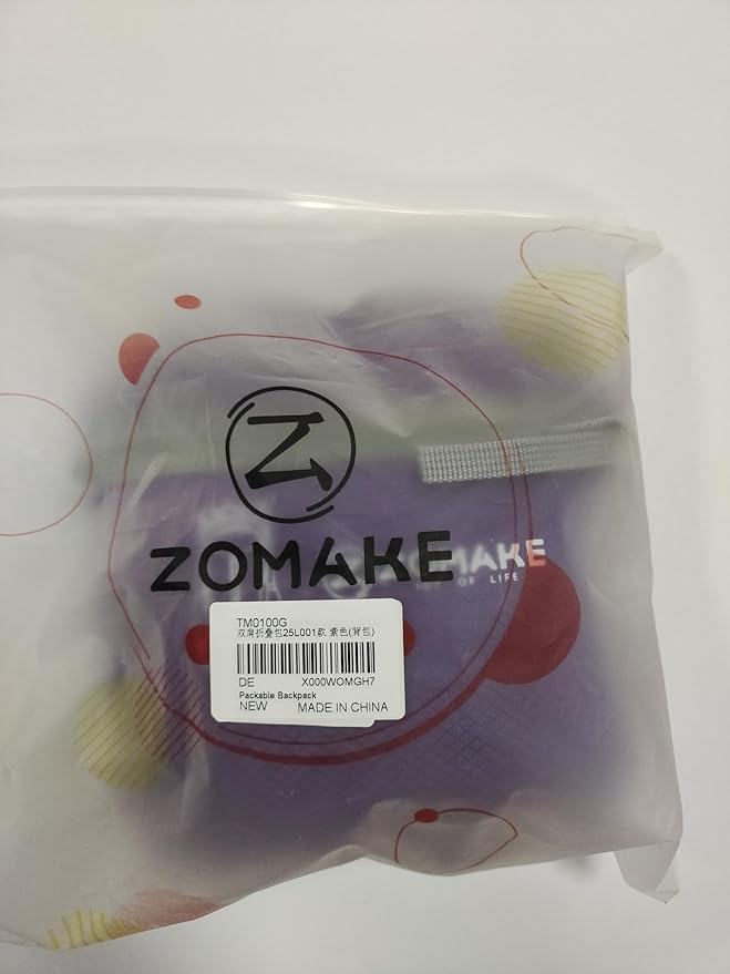 ZOMAKE Ultra Lightweight Packable Backpack 25L, Foldable Hiking Backpacks Water Resistant Small Folding Daypack for Travel(Purple)